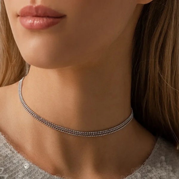 Колье-чокер из серебра